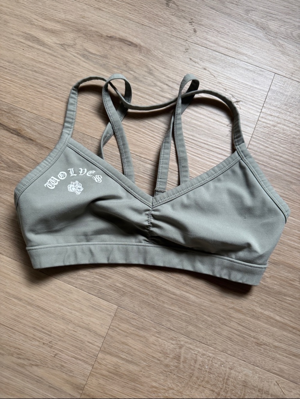 Darc Sport Olive Green Double-Strap Sports Bralette